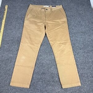 Peter Manning New York NYC Chino Pants Mens 34x28 Khaki Straight Leg Tan Beige